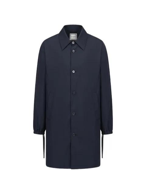 drawstring-cuff logo-patch coat by WOOYOUNGMI
