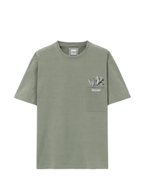 floral-print pocket t-shirt by WOOYOUNGMI
