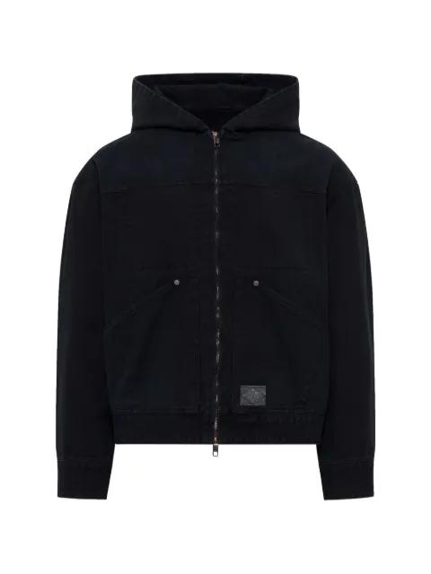 hoodied denim jacket by WOOYOUNGMI