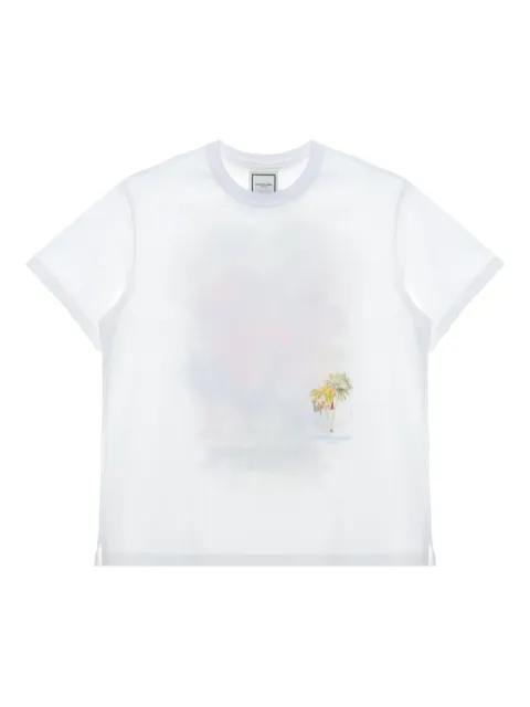illustration-print T-shirt by WOOYOUNGMI