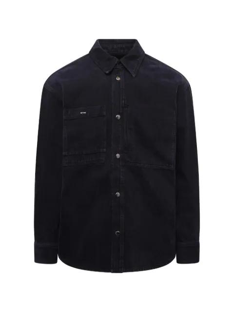 logo-detail denim shirt by WOOYOUNGMI