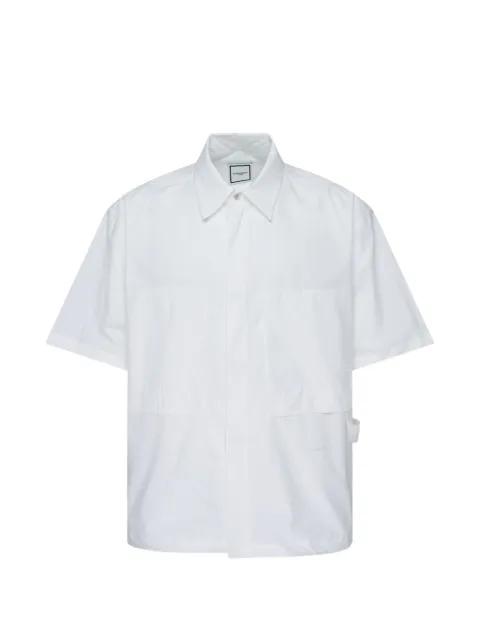 logo-plaque short-sleeve shirt by WOOYOUNGMI