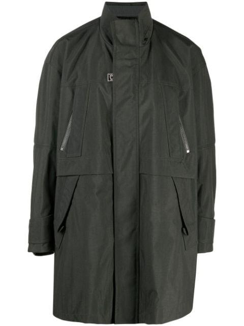 logo-plaque zip-up coat by WOOYOUNGMI