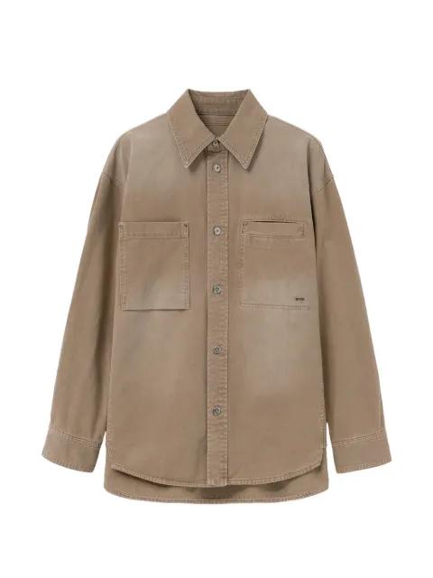 logo-print patch-pocket shirt by WOOYOUNGMI