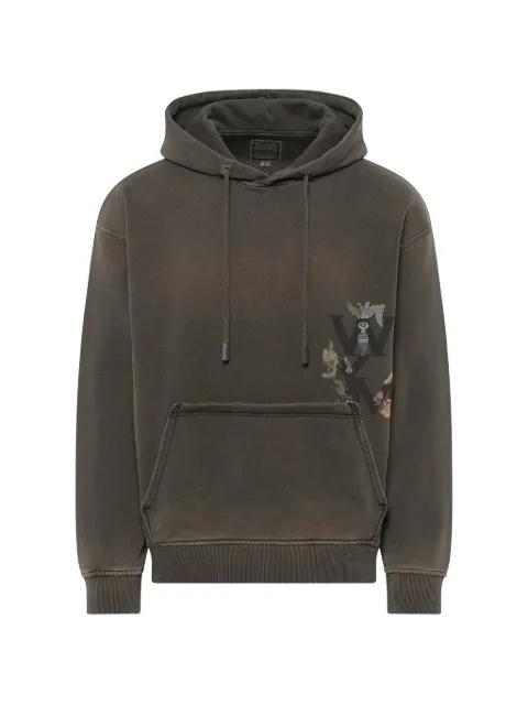 print-detail hoodie by WOOYOUNGMI