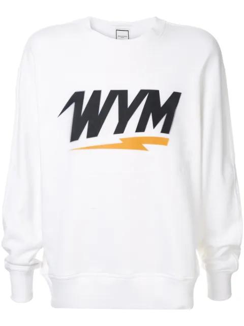 printed logo sweatshirt by WOOYOUNGMI