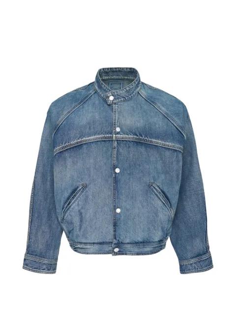 stand-collar denim jacket by WOOYOUNGMI