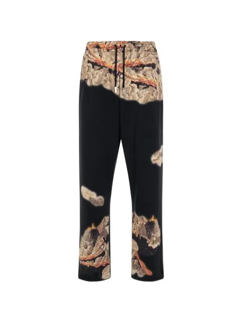 volcano-print track pants by WOOYOUNGMI