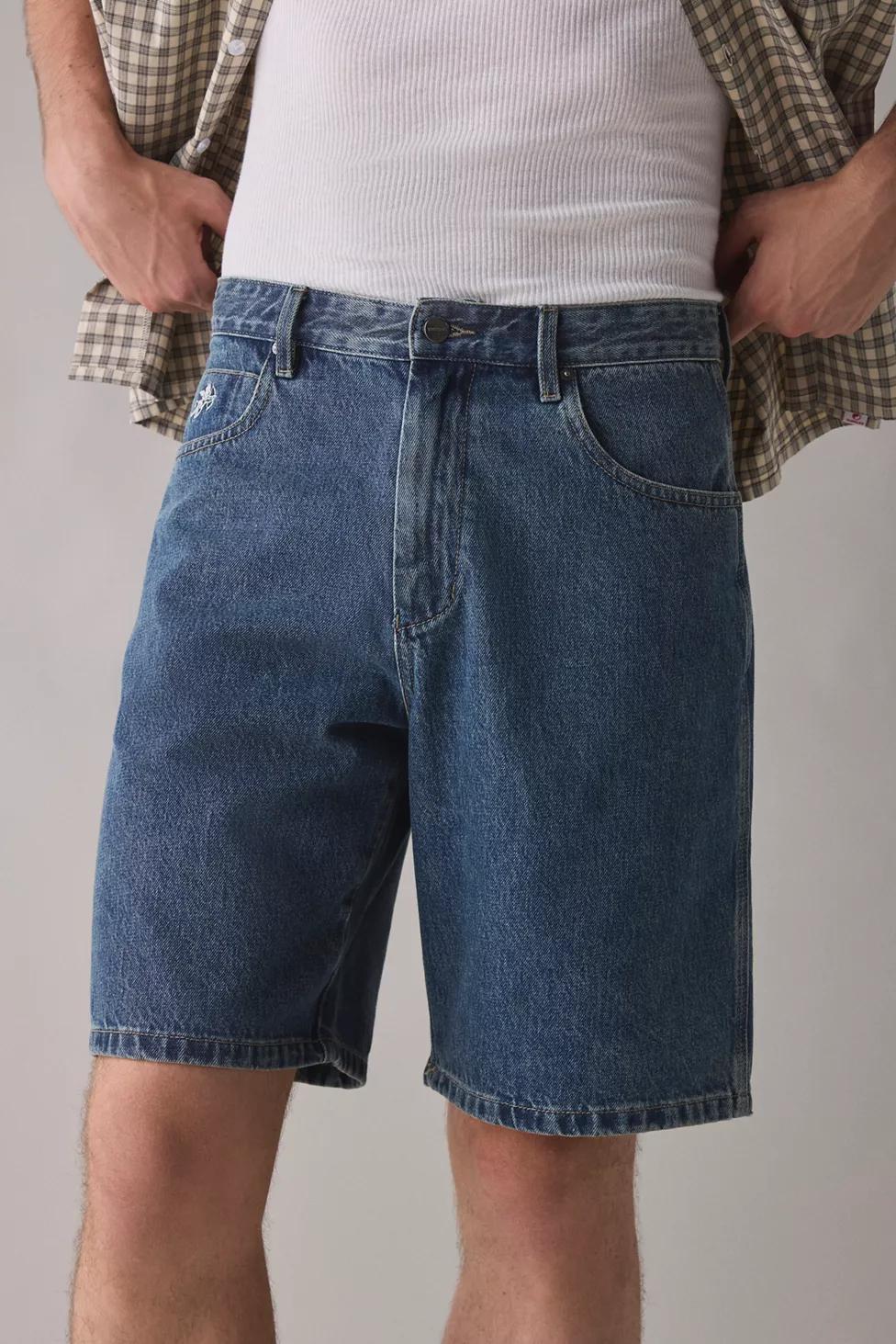 WORSHIP SUPPLIES Big Dawg Logorama Denim Shorts by WORSHIP SUPPLIES