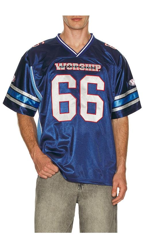 Worship Supplies Belter Mesh Jersey in Blue by WORSHIP SUPPLIES