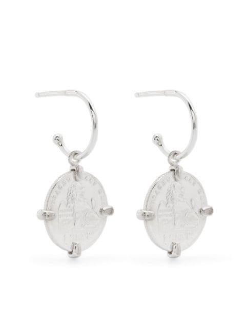 Coin hoop earrings by WOUTERS&HENDRIX