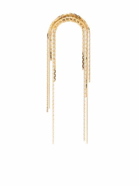 Serpentine falling chains earring by WOUTERS&HENDRIX