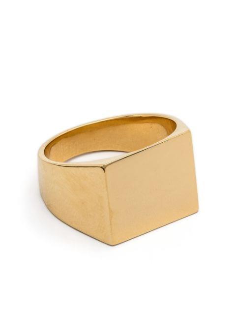Square signet ring by WOUTERS&HENDRIX