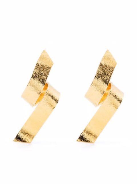 Swirl twist-detail earrings by WOUTERS&HENDRIX