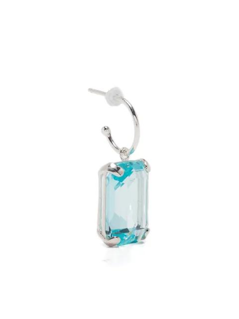 aquamarine crystal hoop earrings by WOUTERS&HENDRIX