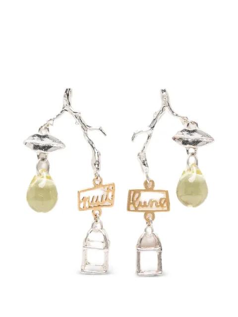 birdcage-pendant earrings by WOUTERS&HENDRIX