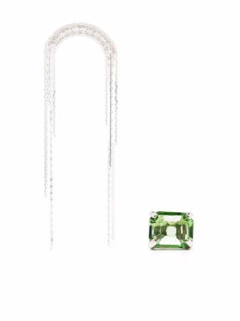 chain-link crystal-embellished earrings set by WOUTERS&HENDRIX
