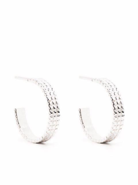 chain-texture hoop earrings by WOUTERS&HENDRIX