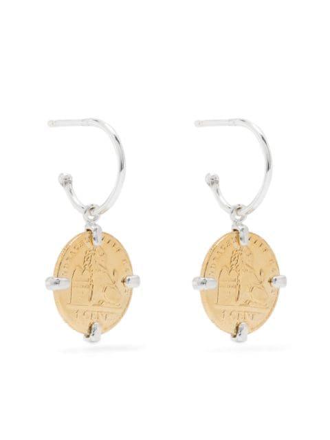 coin-embellished earrings by WOUTERS&HENDRIX