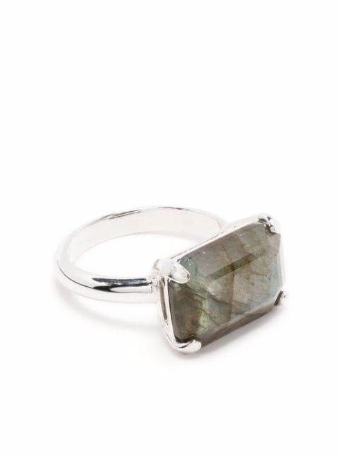 crystal-embellished band ring by WOUTERS&HENDRIX