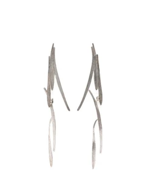 leaf-effect earrings by WOUTERS&HENDRIX