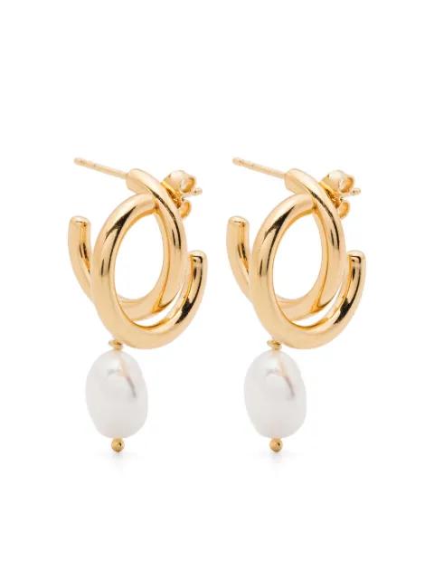 pearl-embellished hoop earrings by WOUTERS&HENDRIX