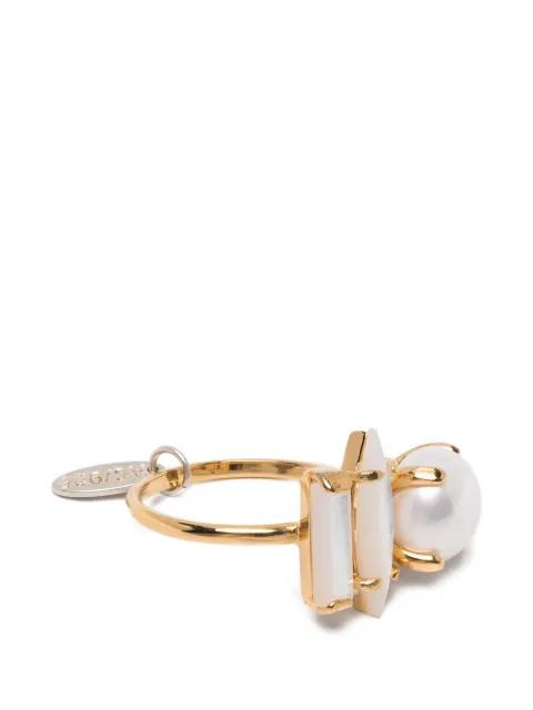 pearl-embellishment ring by WOUTERS&HENDRIX