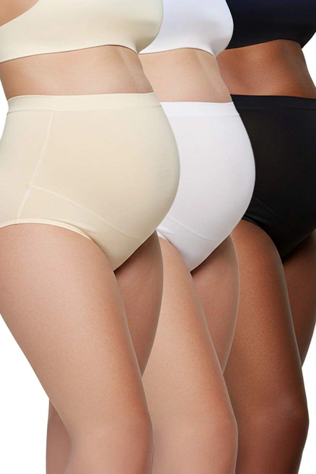 3 Pack Seamless High Waist Knitted Shaping Briefs by WOVCOR