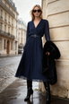 Belted A-Line Pleated Maxi Dress by WOVCOR Belted A-Line Pleated Maxi Dress by WOVCOR