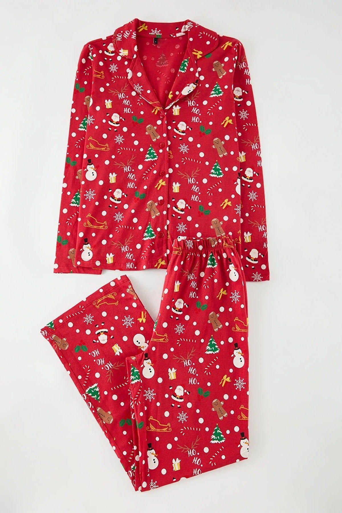 Christmas Print 2-Piece Cotton Pyjama Set by WOVCOR