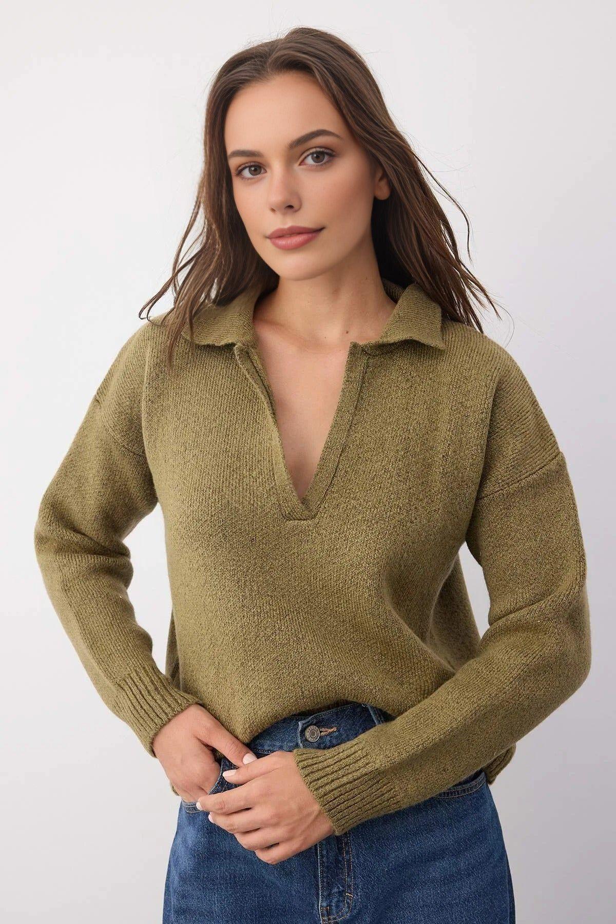 Collared Soft Textured Knit Jumper by WOVCOR