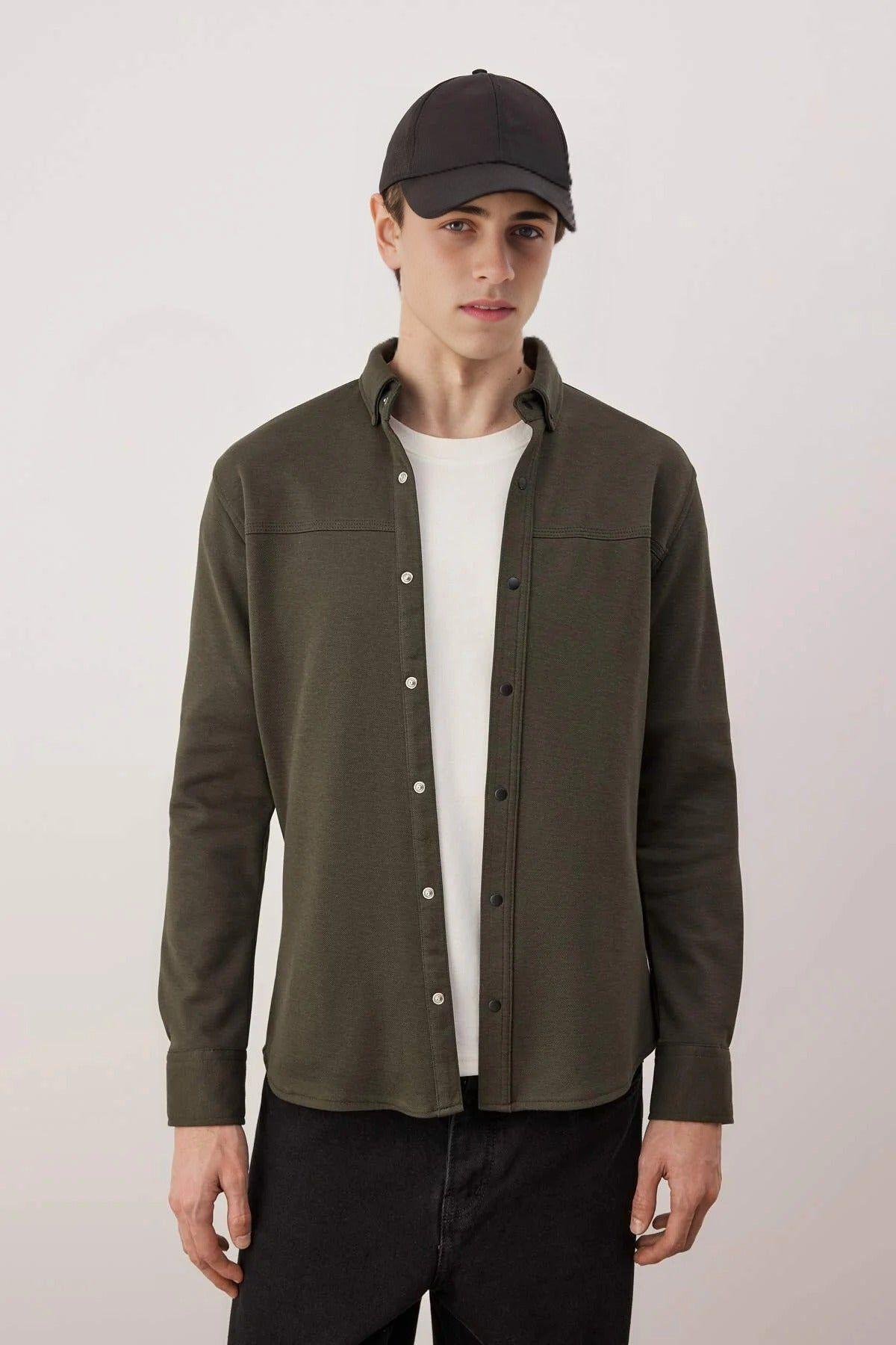 Men’s Button Through Overshirt by WOVCOR