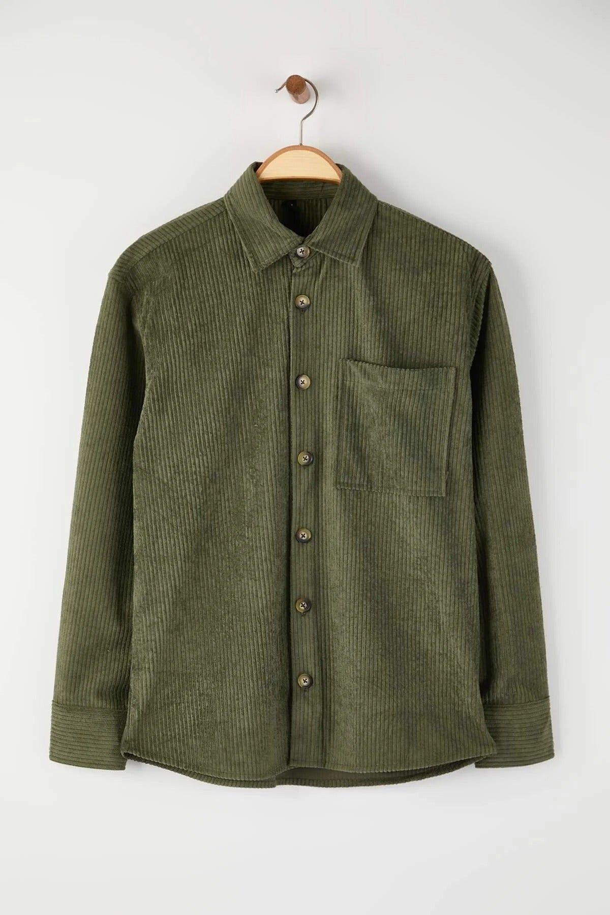 Men’s Corduroy Regular Fit Button-Up Shirt by WOVCOR