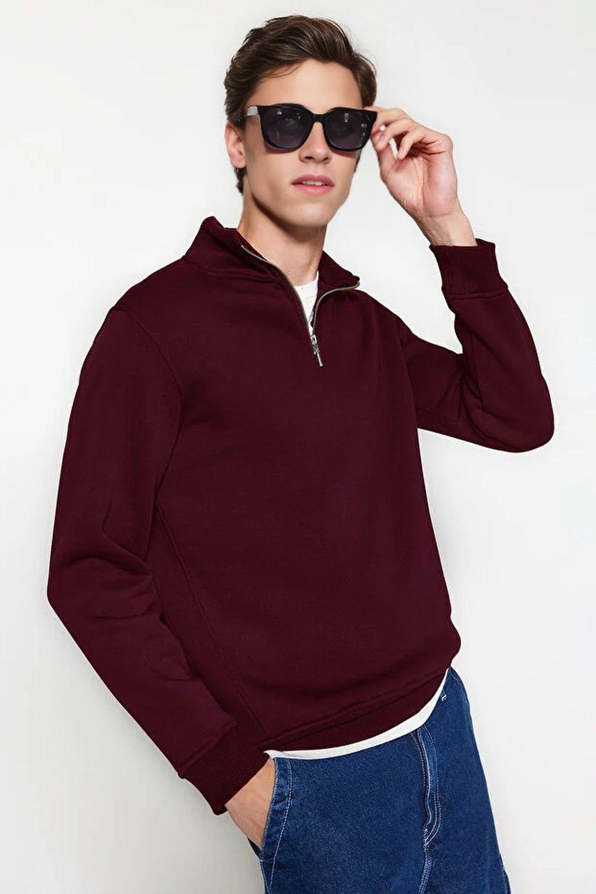 Men’s Half-Zip Stand Collar Sweatshirt by WOVCOR