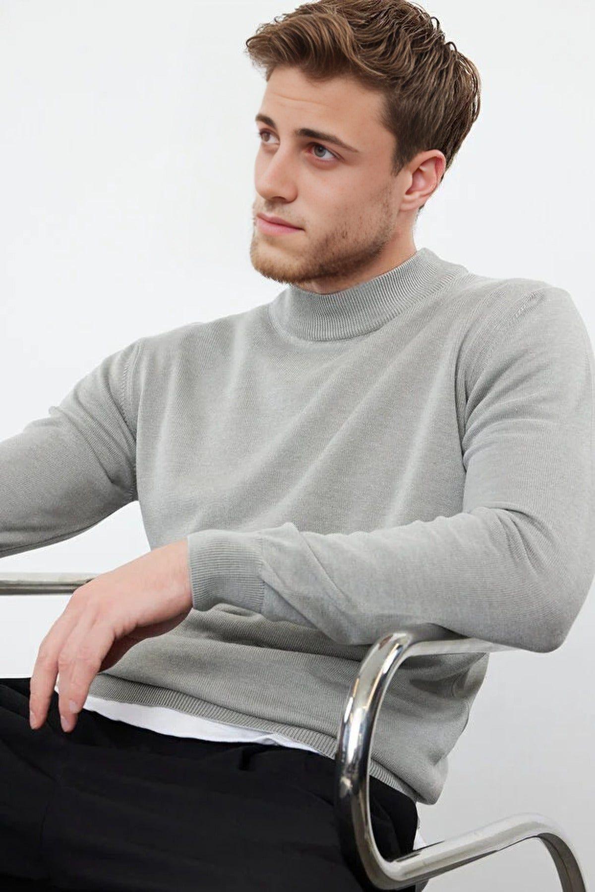 Men’s High Neck Knit Sweater by WOVCOR