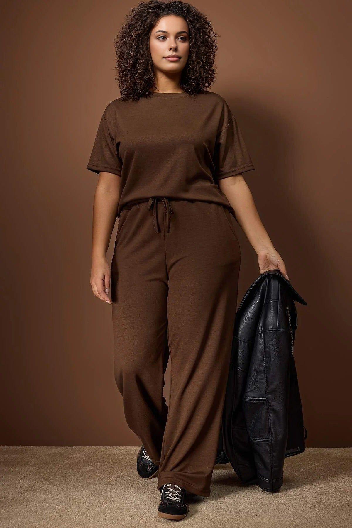 Relaxed Fit Drawstring Waist Wide Leg Co-ord Set by WOVCOR