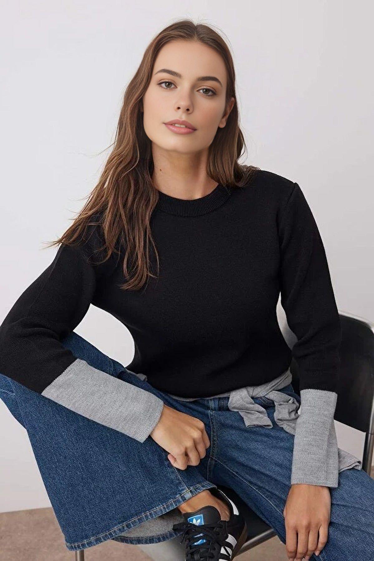 Structured Knit Long Sleeve Sweater by WOVCOR