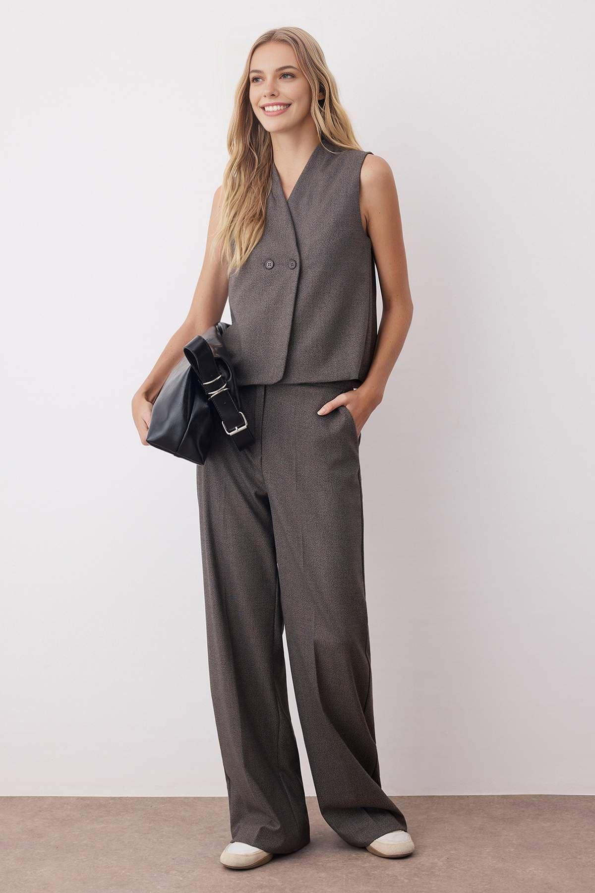 Tailored Woven Vest and Trousers Co-Ord Set by WOVCOR