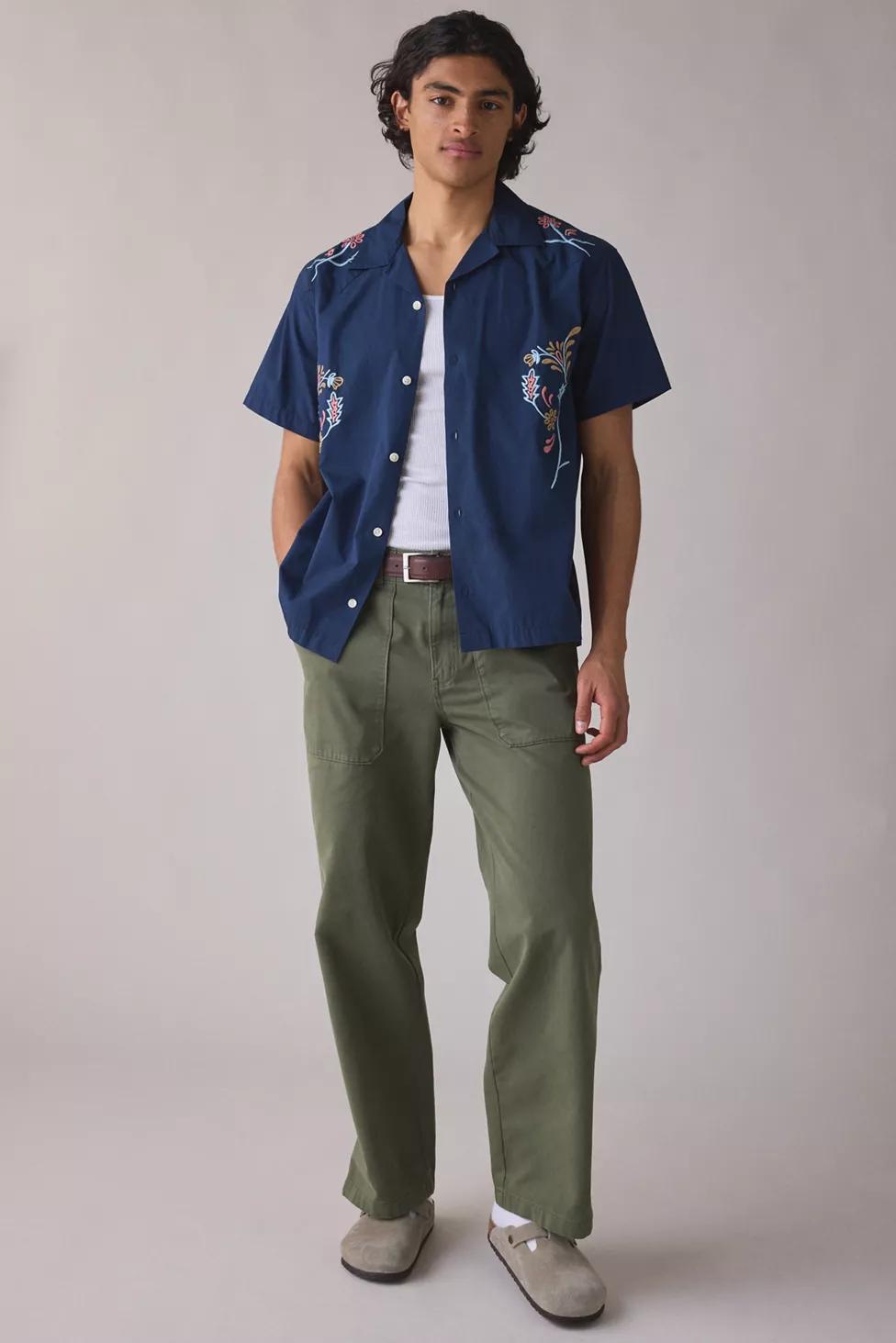 Wrangler Embroidered Short Sleeve Resort Shirt by WRANGLER