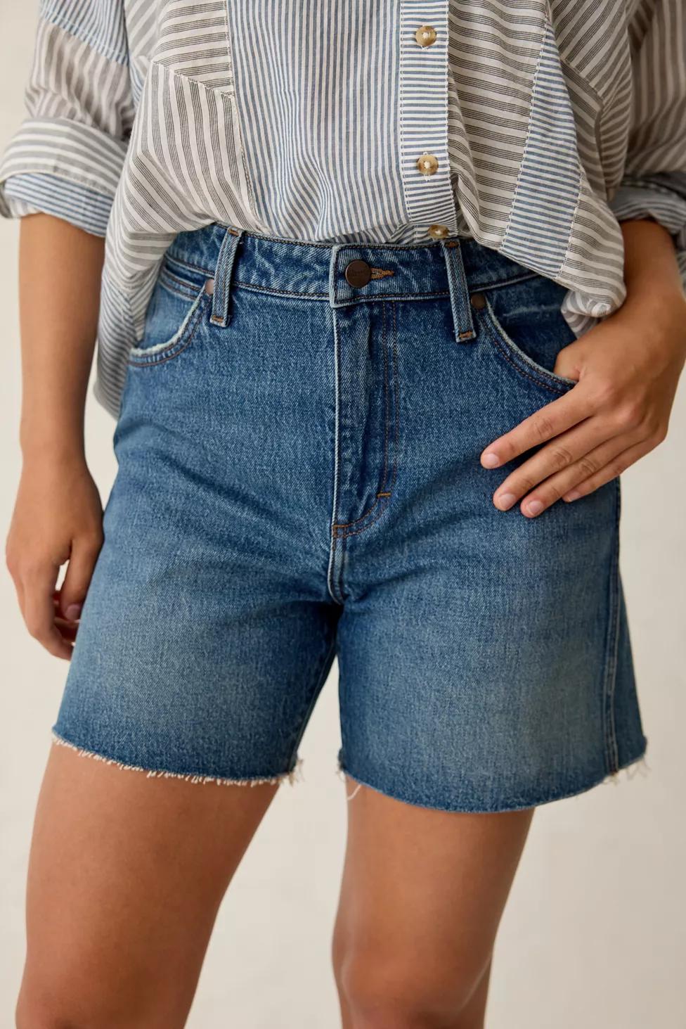 Wrangler Mid-Length Cowboy Denim Shorts by WRANGLER