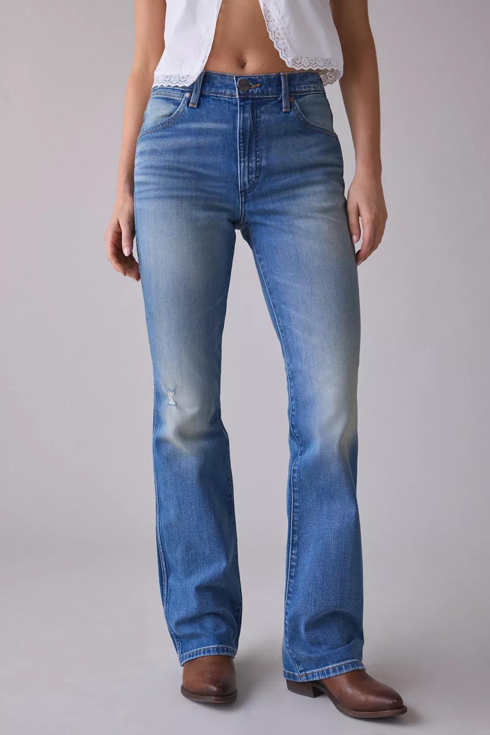 Wrangler Wrancher Driftwood Dust Mid-Rise Boocut Jeans by WRANGLER