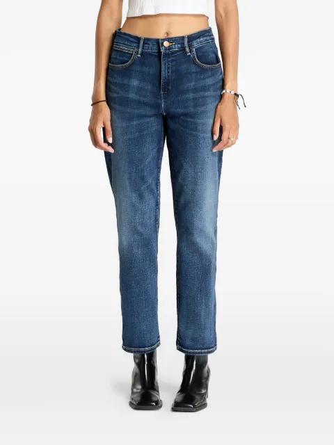 Wrangler whiskered straight-leg jeans by WRANGLER