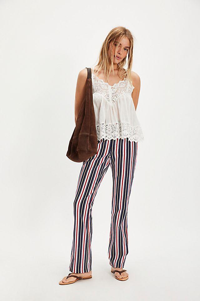 Wrangler x Lainey Wilson Striped Flare Jeans by WRANGLER Wrangler x Lainey Wilson Striped Flare Jeans by WRANGLER