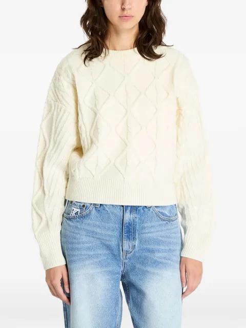 cable-knit diamond-pattern sweater by WRANGLER