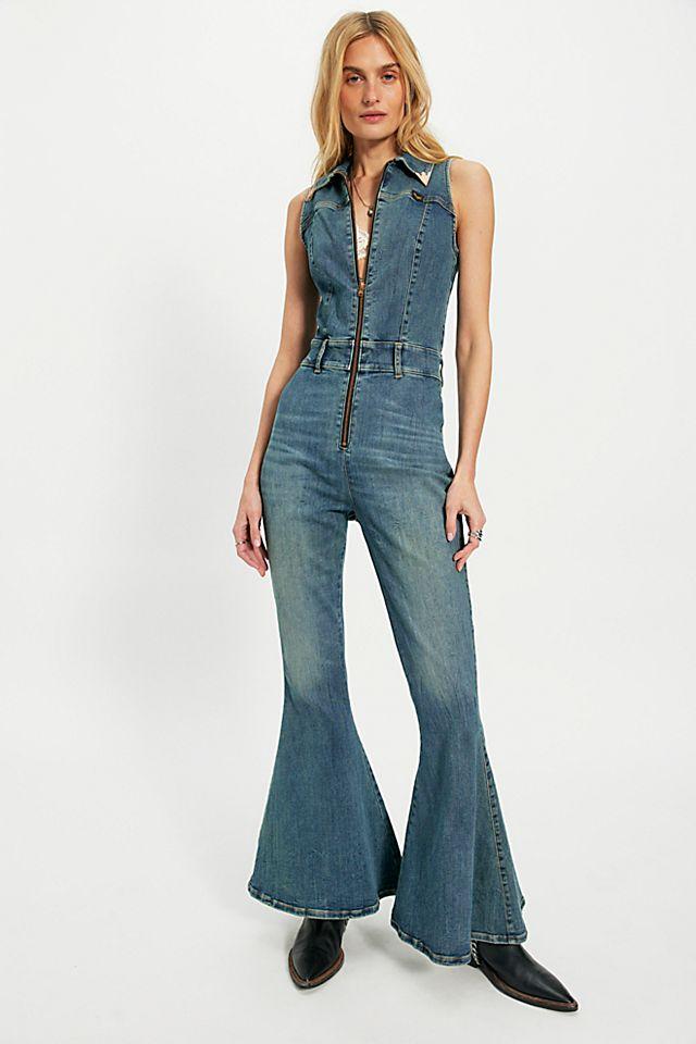 Wrangler X Lainey Wilson Denim Catsuit by WRANGLER | FREE PEOPLE