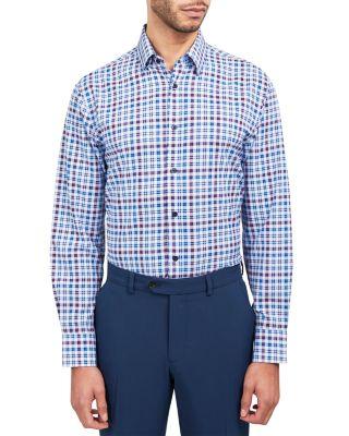 Regular Fit Large Check Performance Dress Shirt by WRK