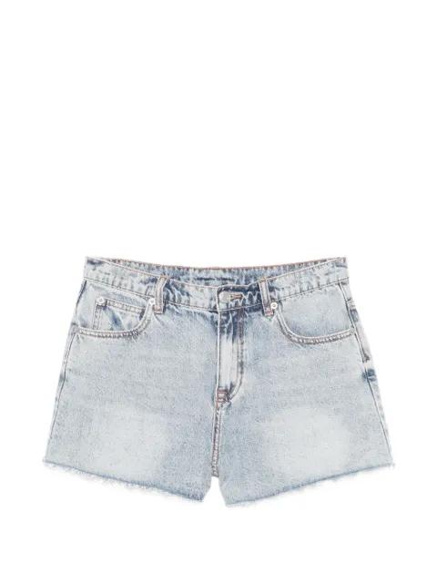 Medina logo-patch frayed shorts by WRSTBHVR