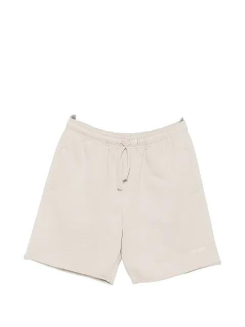 drawstring raw-edge track shorts by WRSTBHVR
