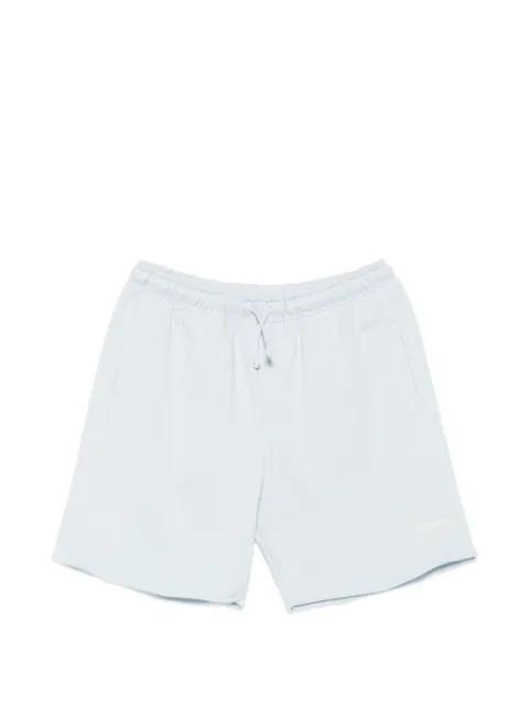 logo-embroidery raw-cut shorts by WRSTBHVR