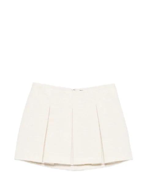 pleated logo-plaque mini skirt by WRSTBHVR